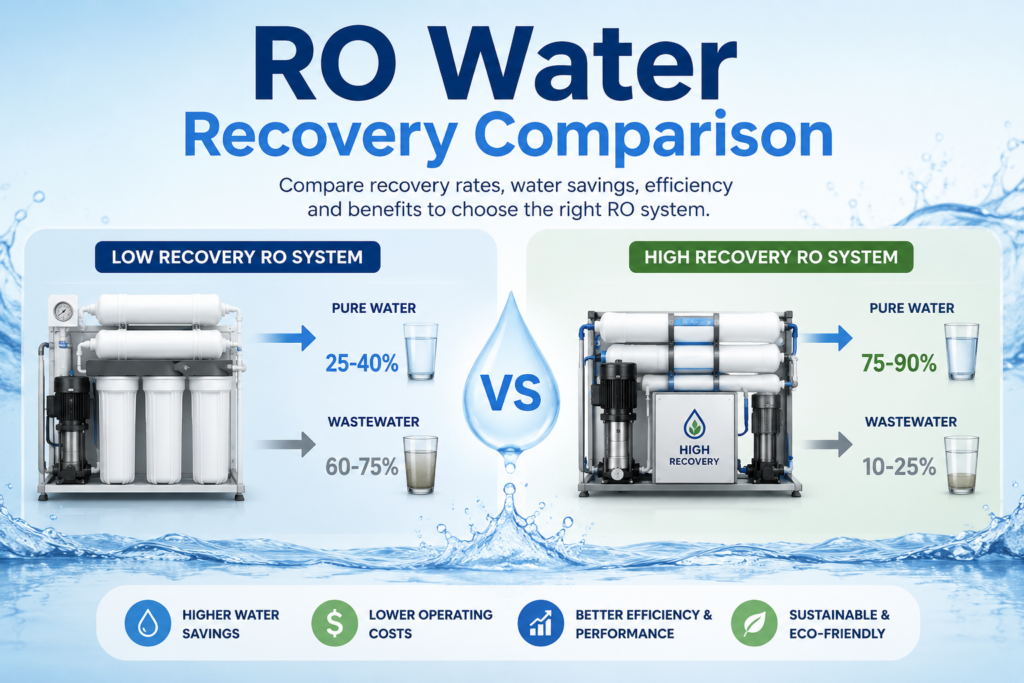 RO water recovery system comparison